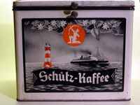 Kaffeedose Sch&uuml;tz klein wei&szlig;