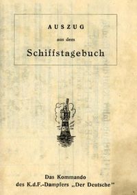 Der Deutsche, Schiffstagebuch